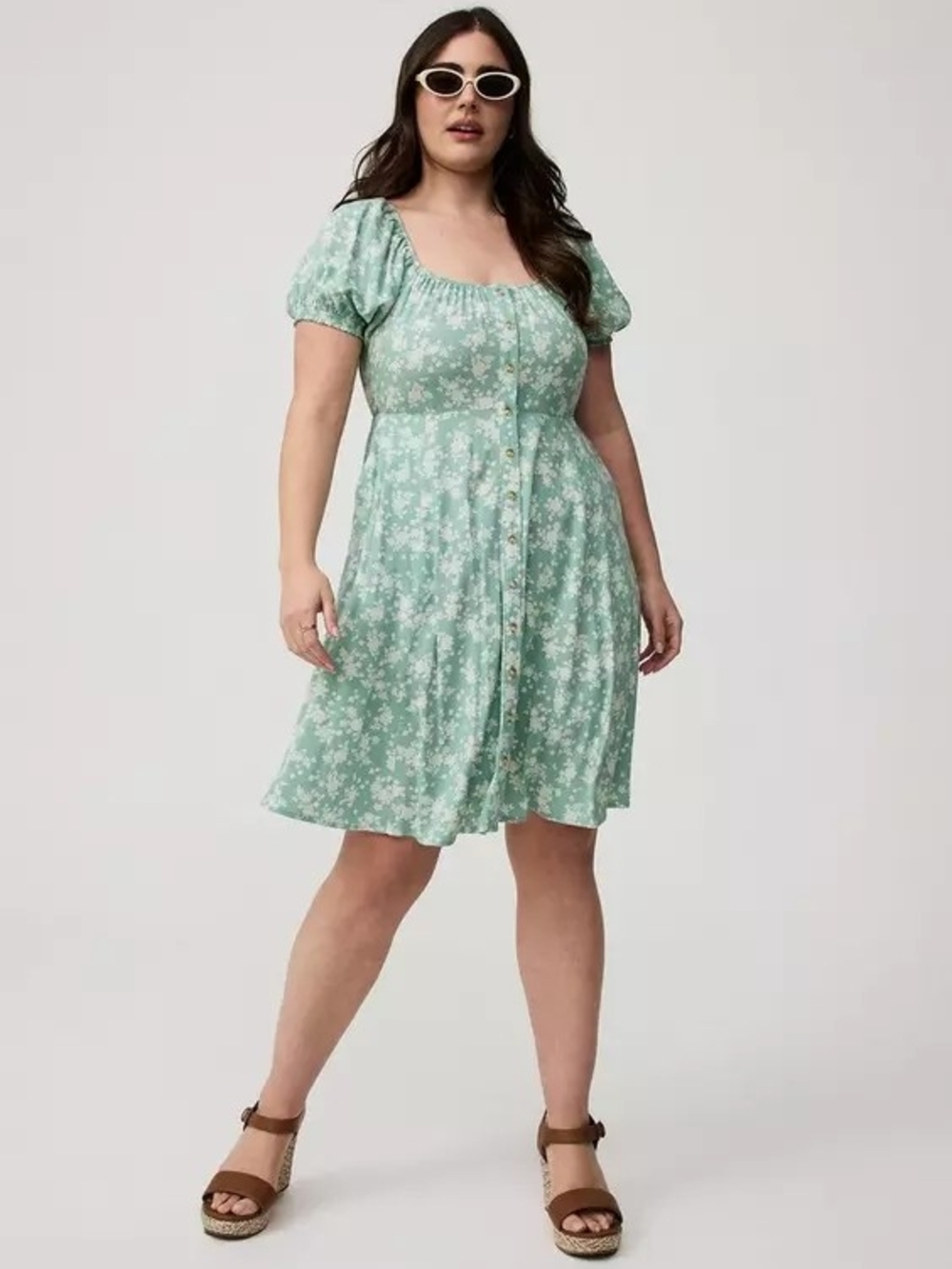 Torrid Button Front Skater Mini Dress Size 0X (LARGE, 12)